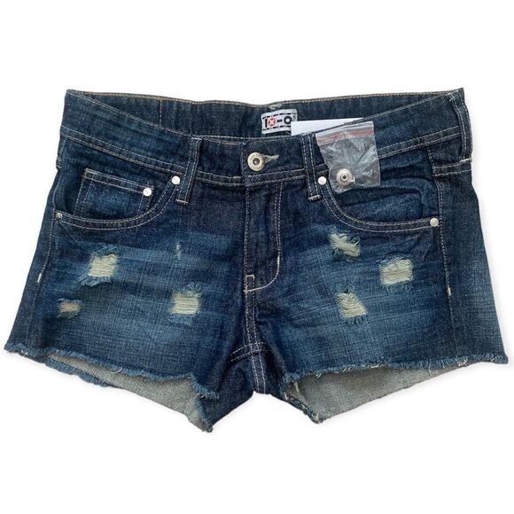 IX-O Event SZ XS semi-distressed denim shorts - Picture 1 of 4